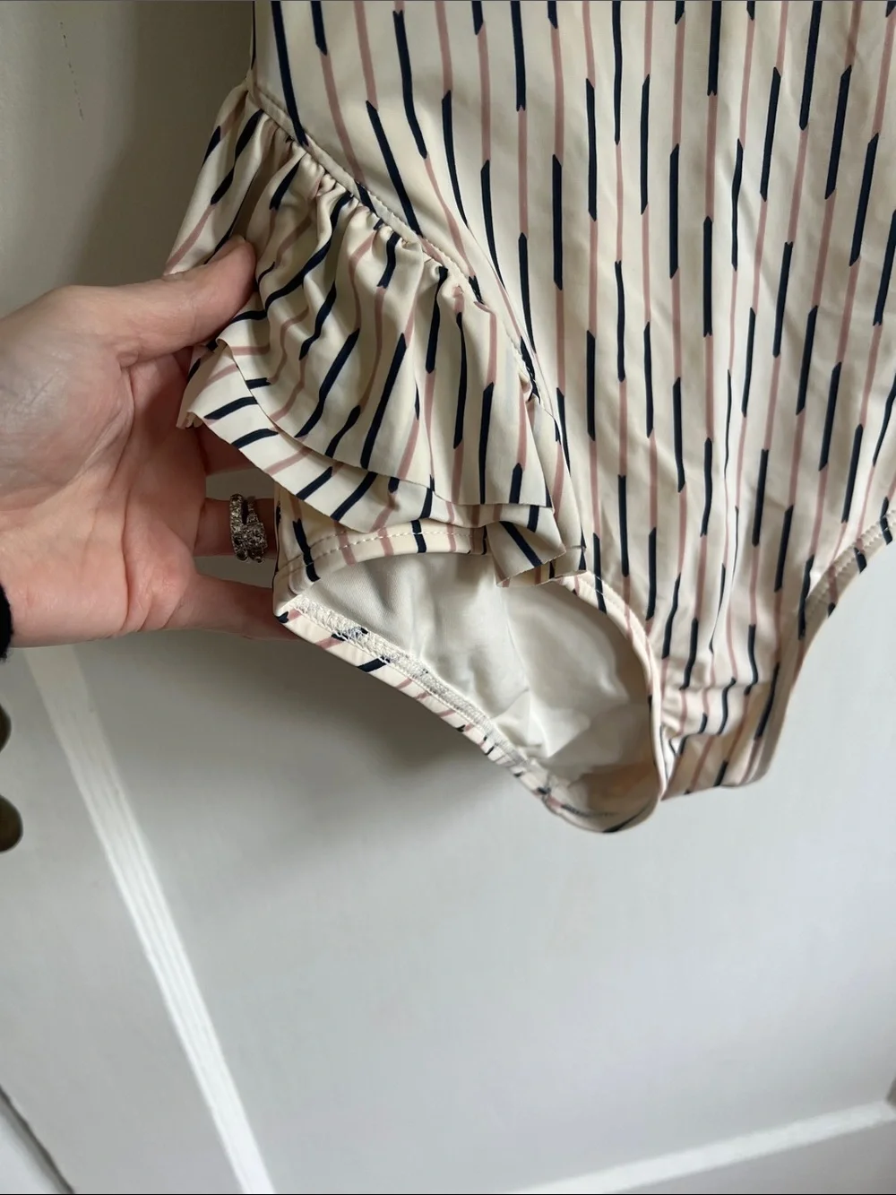 Marc by Marc Jacobs Ruffle One Piece Neutral - Picture 5 of 13
